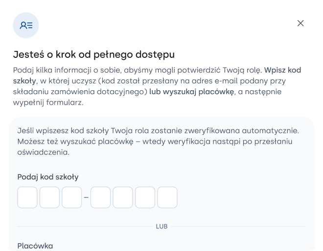 Potwierdź swoją rolę