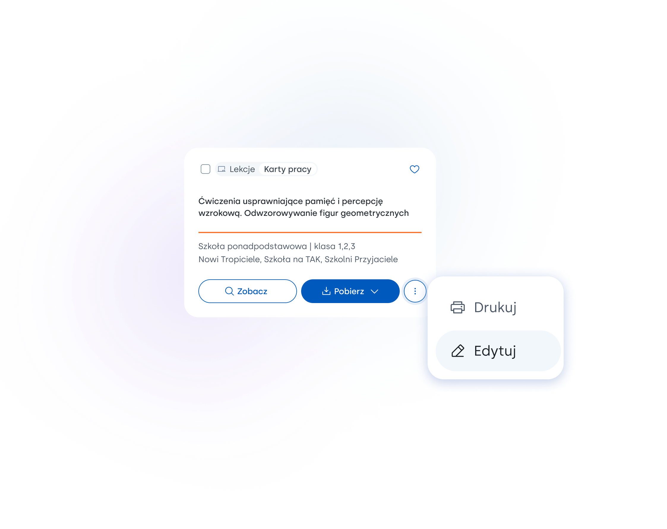 Możliwość edycji materiałów